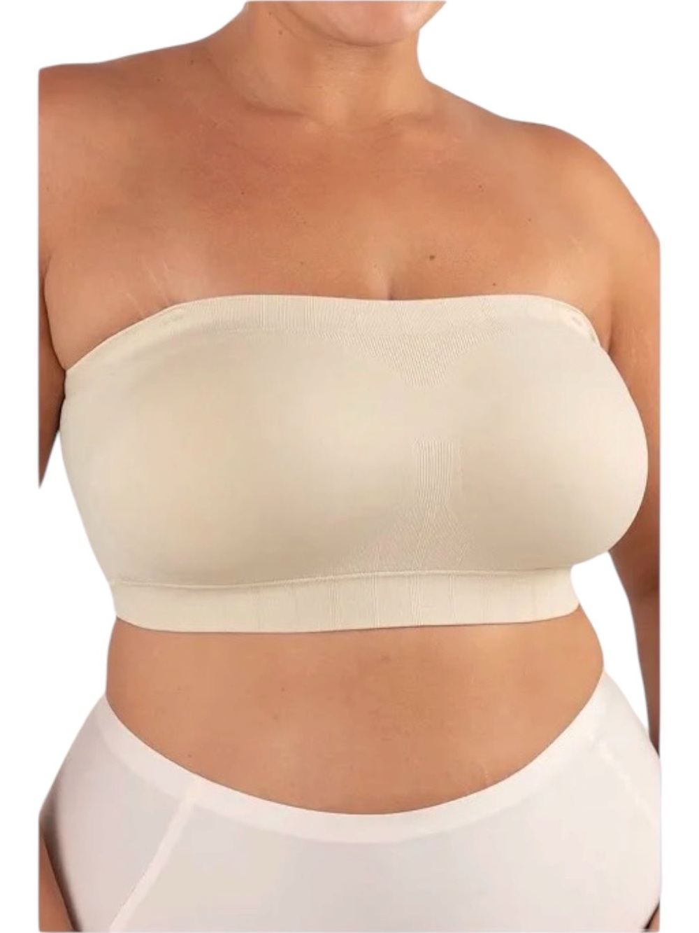 Shapermint Essentials Beige Convertible Strapless Bandeau Bra Size 2XL NWT